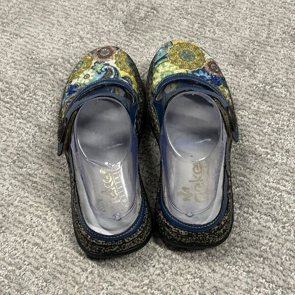 Rieker Daisy Floral Mary Jane Shoes Womens 37 7 Anti-Stress Embroidered Slip On - Picture 6 of 11